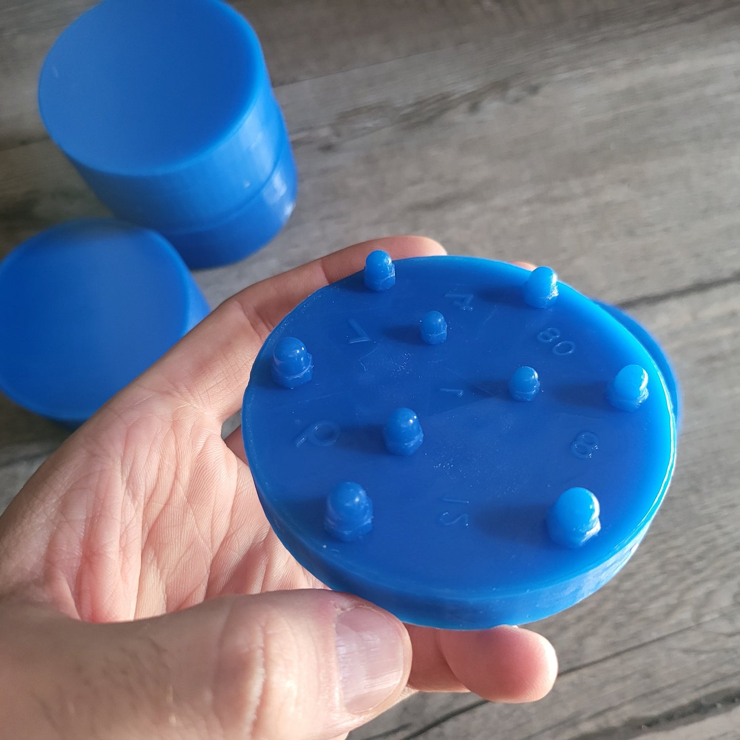 Silicone mold to create resin dice for role-playing games