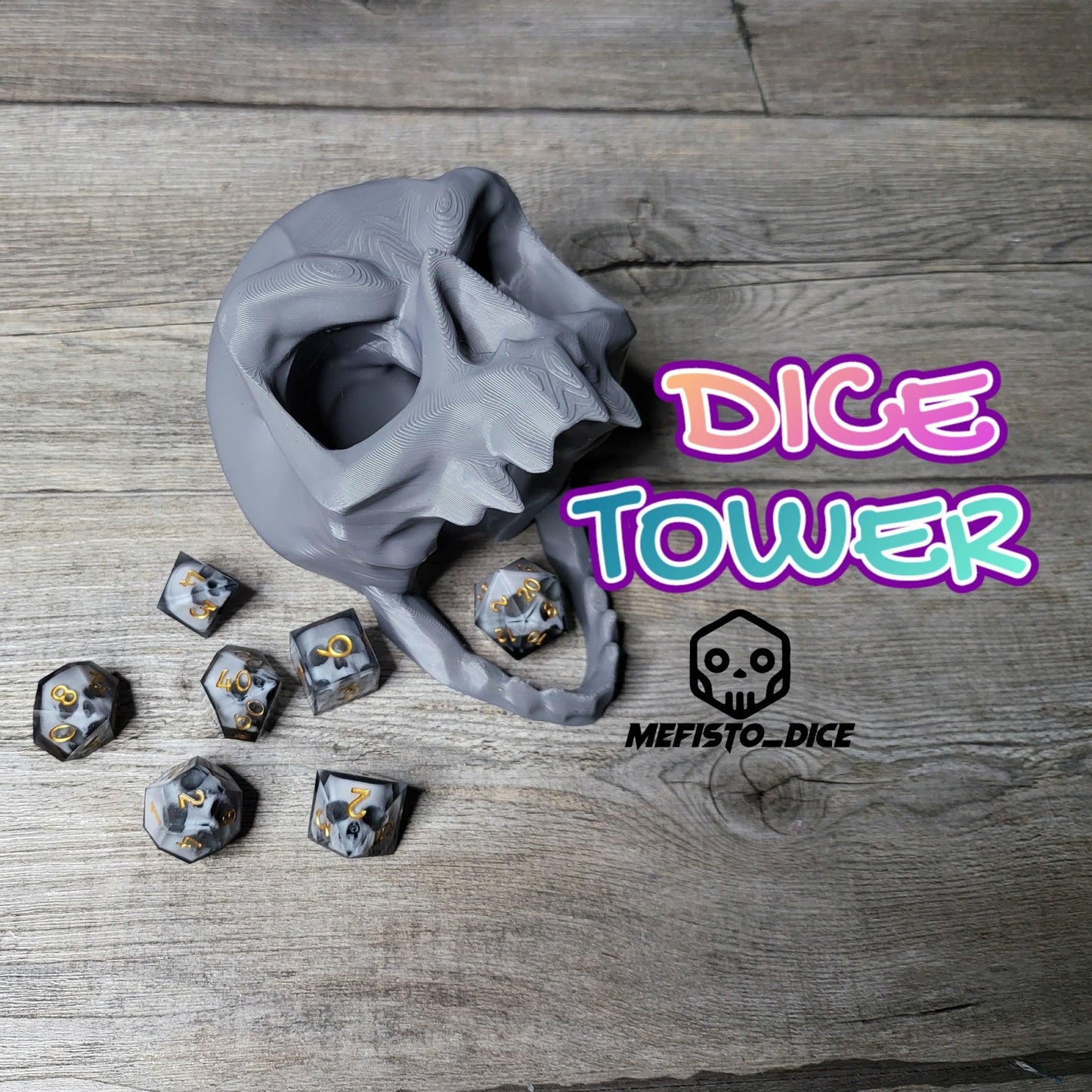 Dice tower for dice rolling for role-playing games