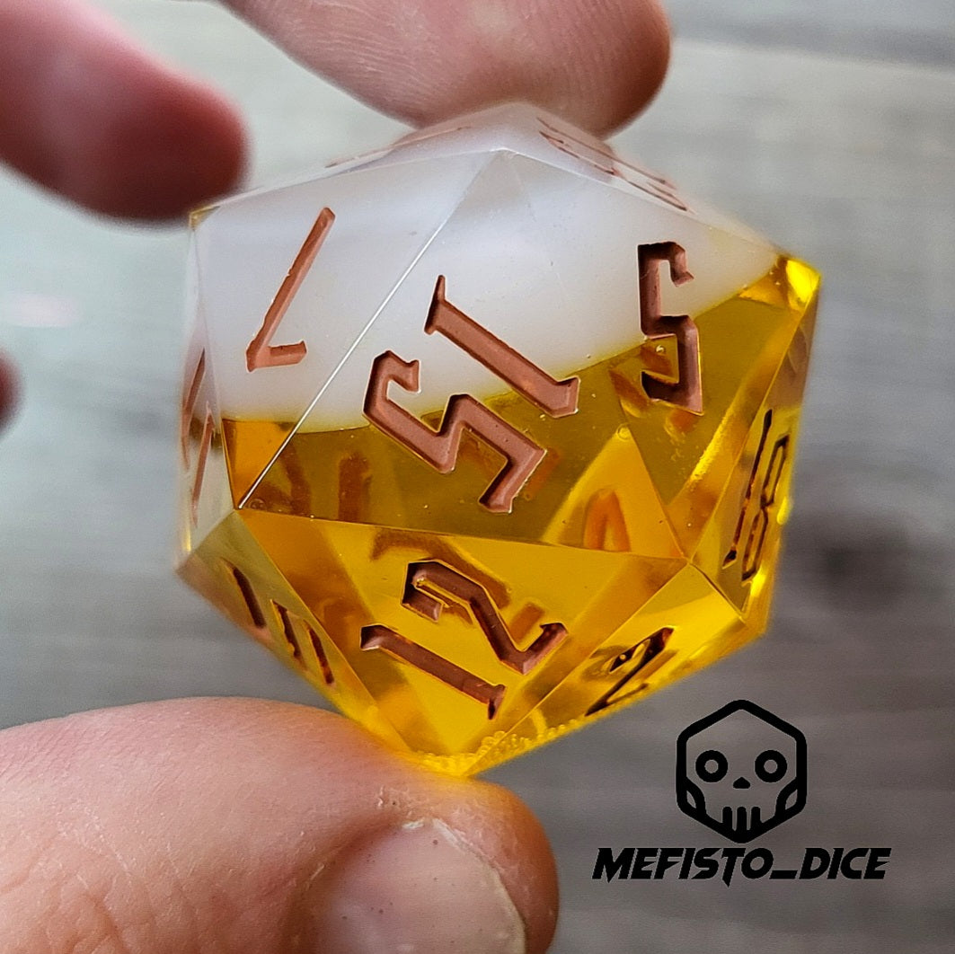 D20 dice in 33 mm format for role-playing games for Dungeons and Dragons