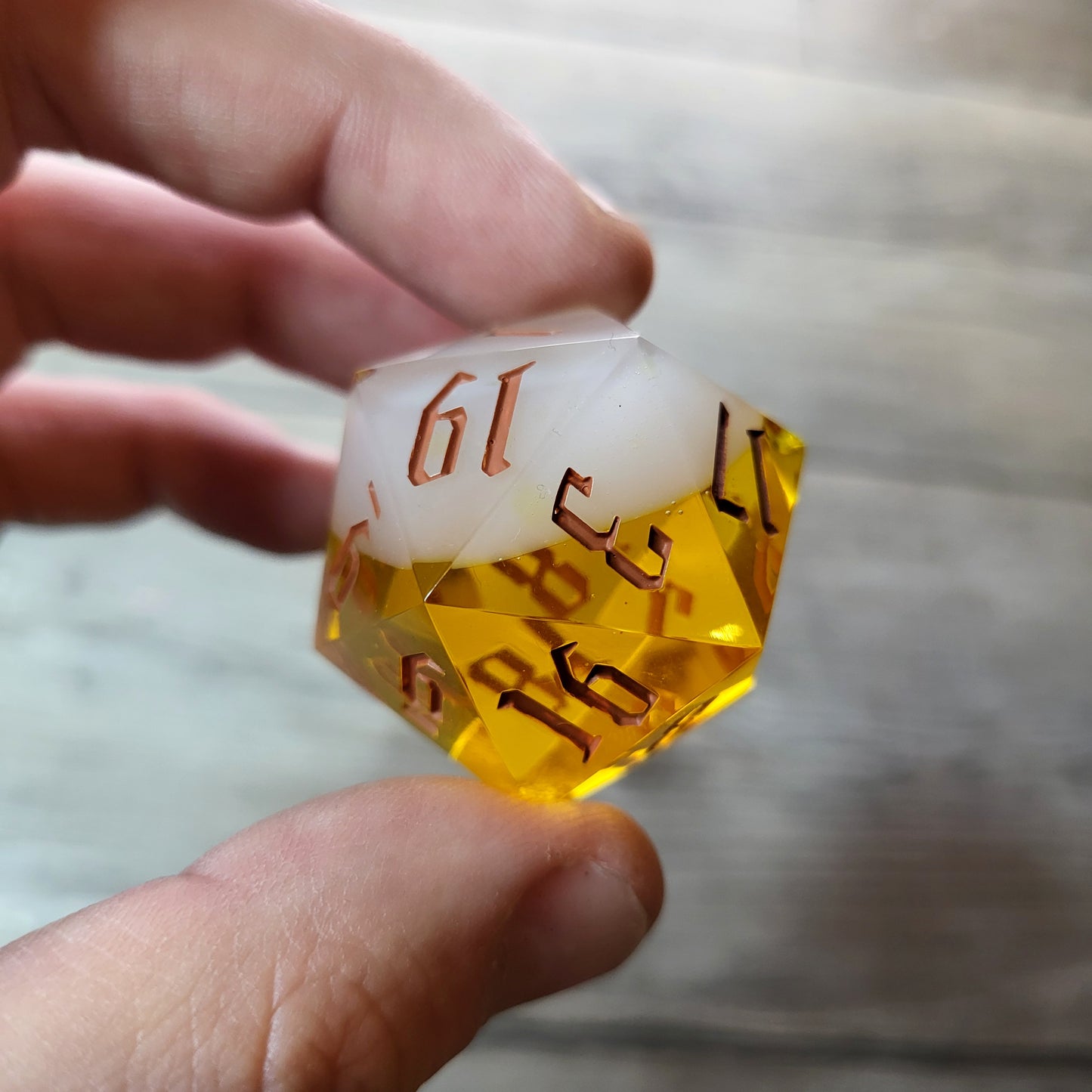 D20 dice in 33 mm format for role-playing games for Dungeons and Dragons