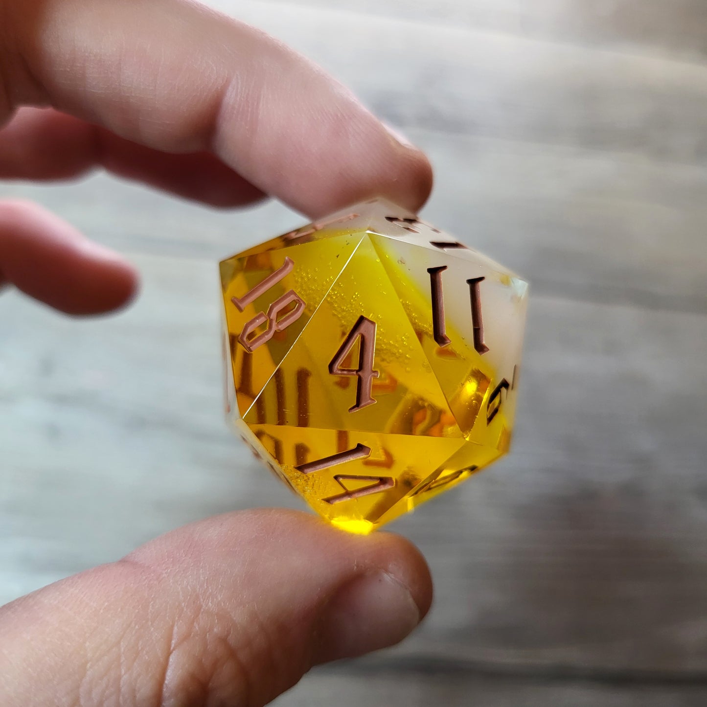 D20 dice in 33 mm format for role-playing games for Dungeons and Dragons