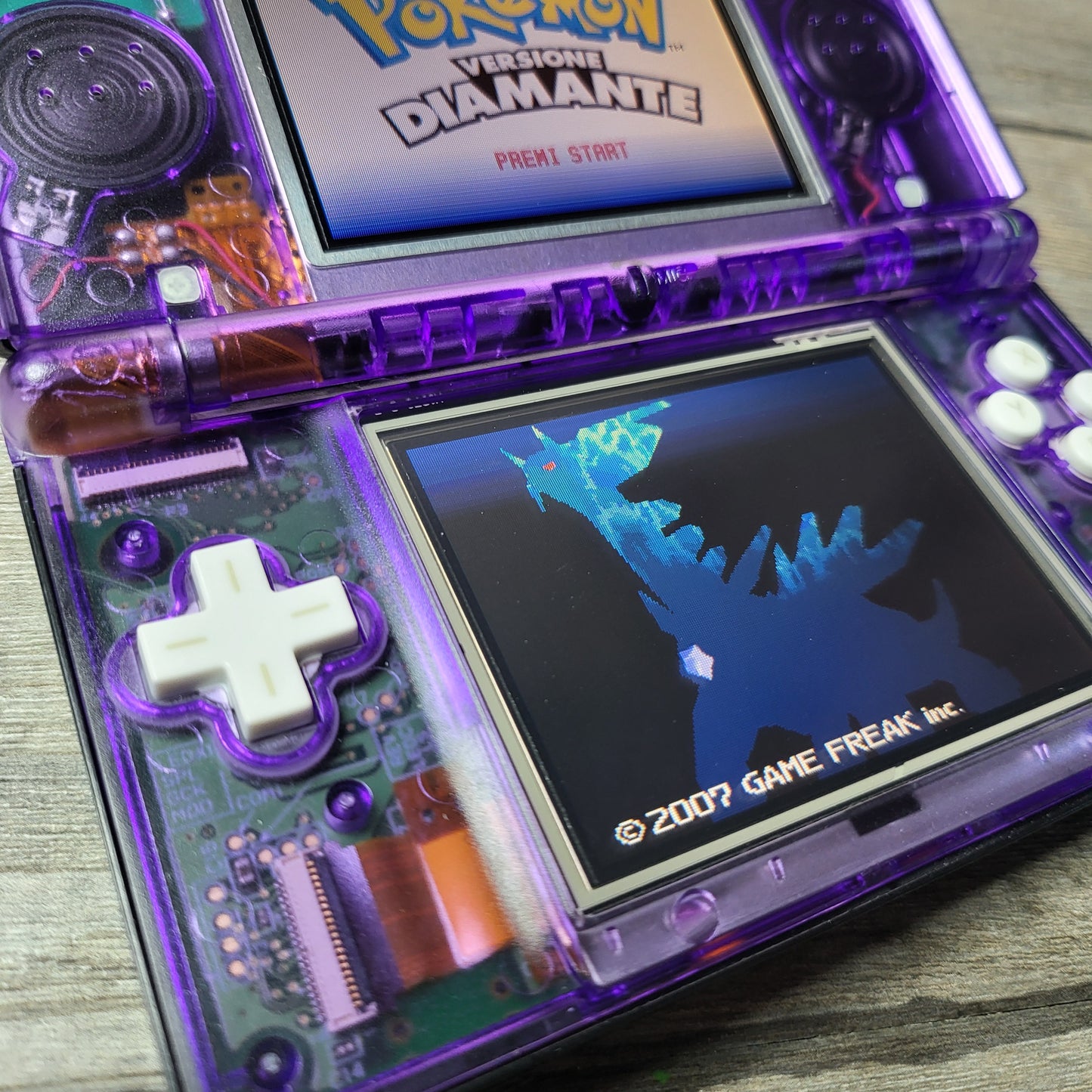 Custom Nintendo DS Lite console in Pokemon Gengar style
