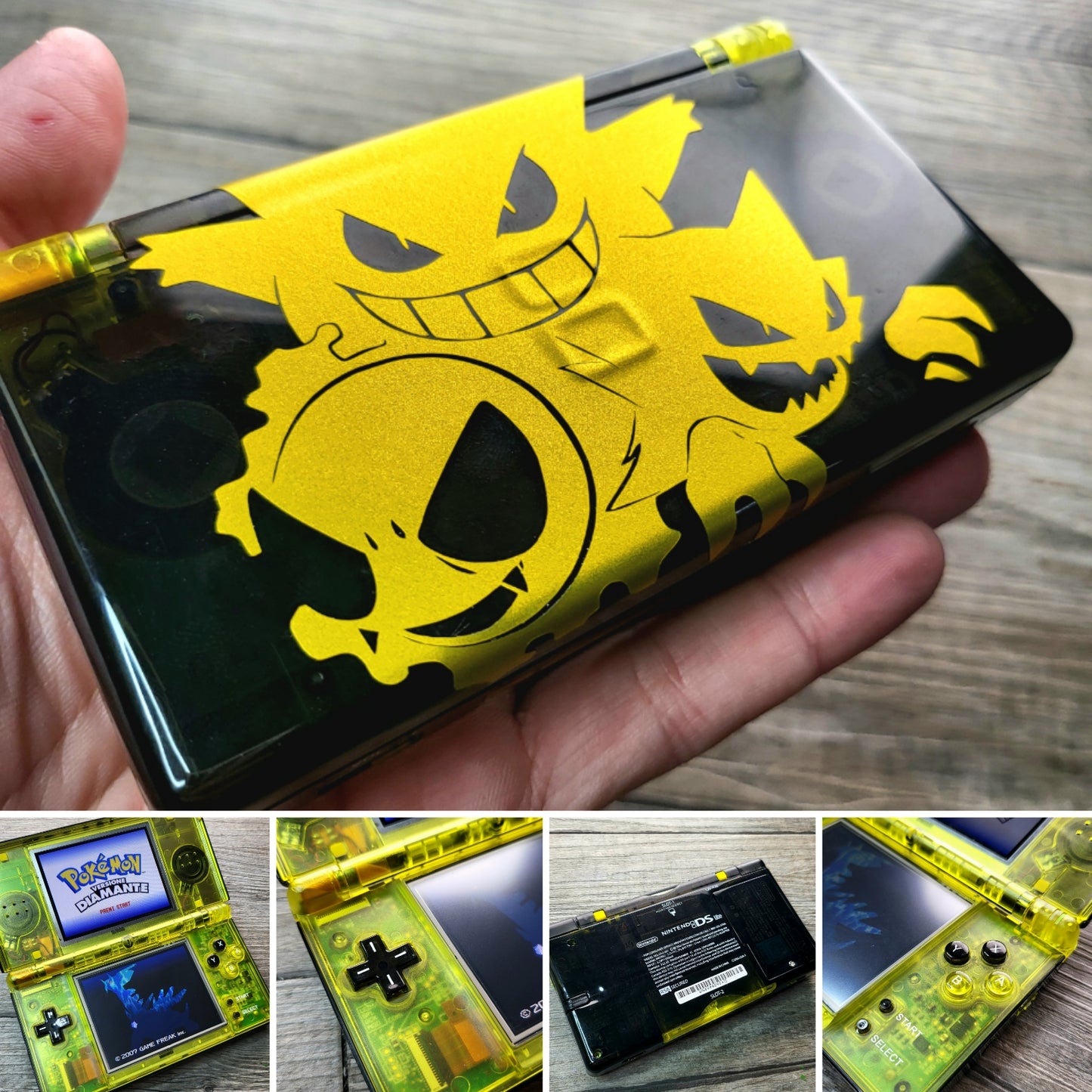 Custom Nintendo DS Lite console in Pokemon Gengar style