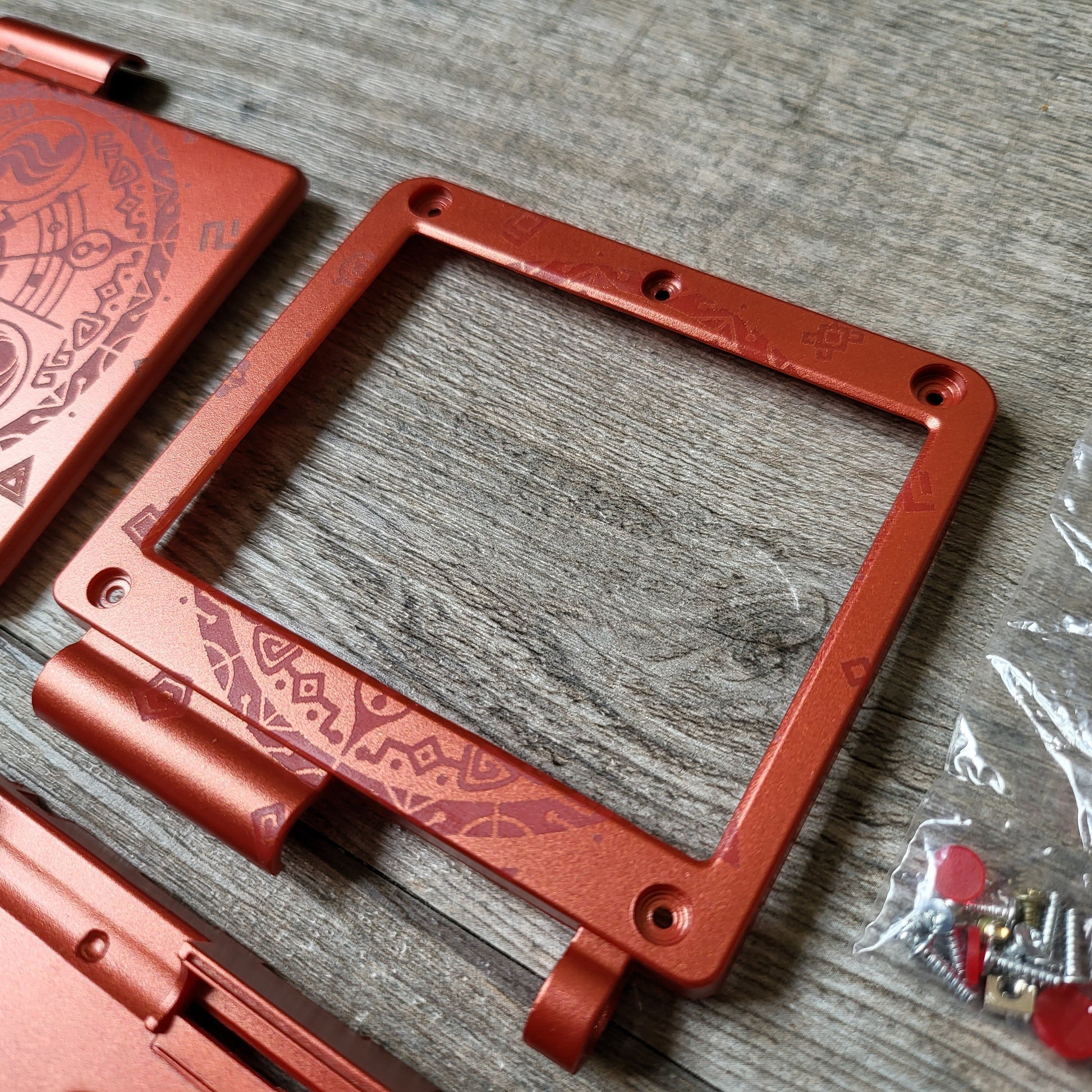 Custom shell cover for Nintendo with Zelda theme laser engravings