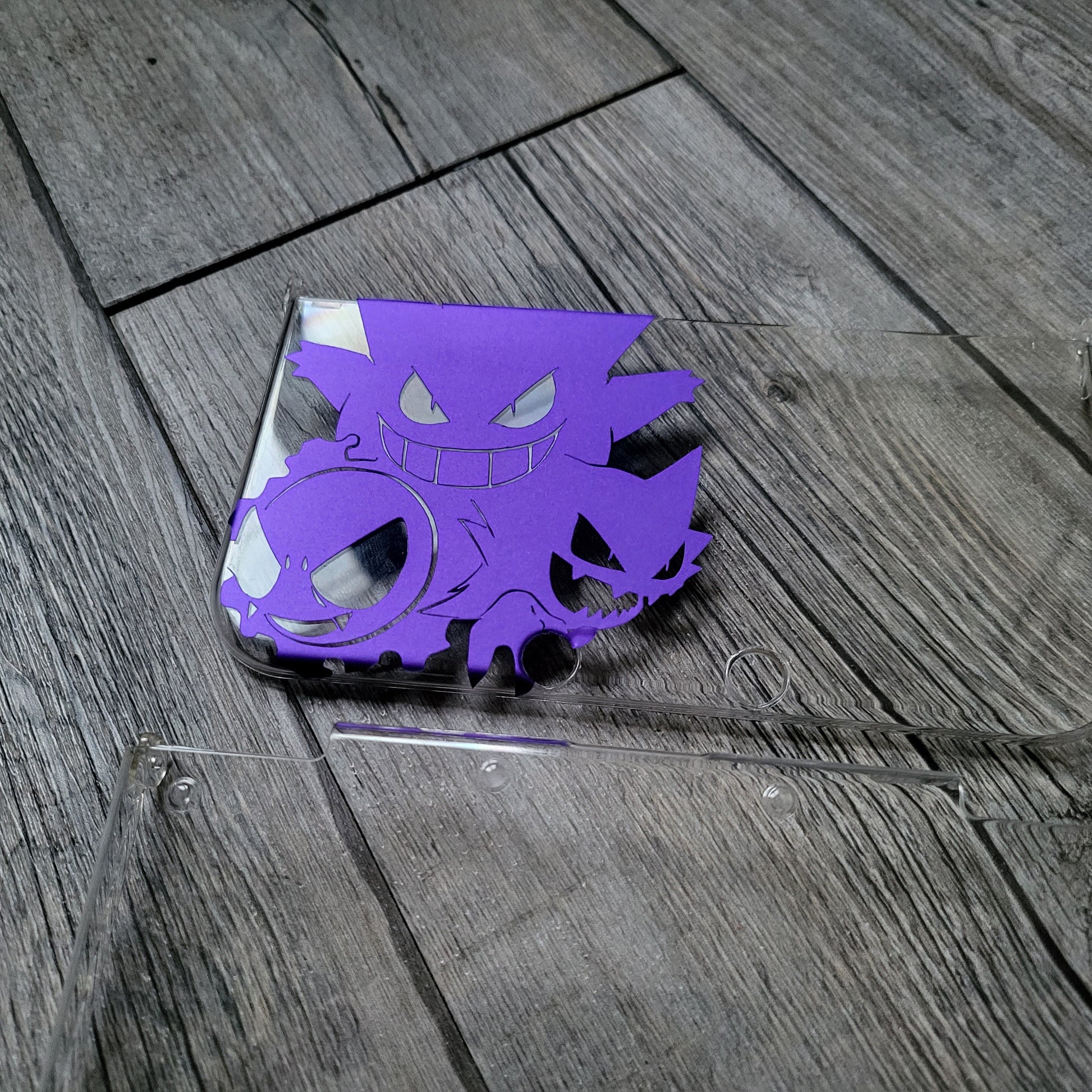 Custom shell cover for Nintendo with gengar themed