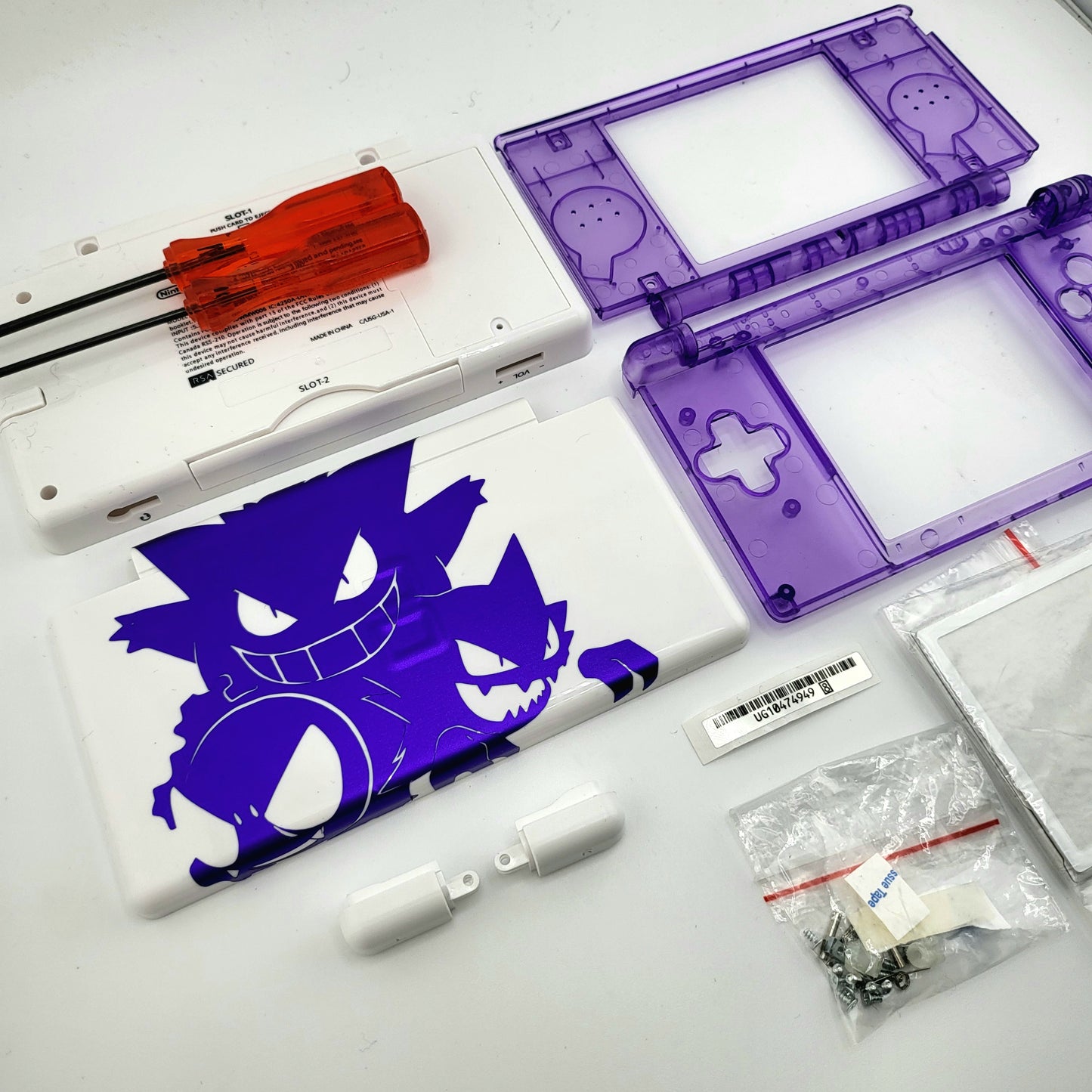 Shell for Nintendo ds lite Fan art gengar purple