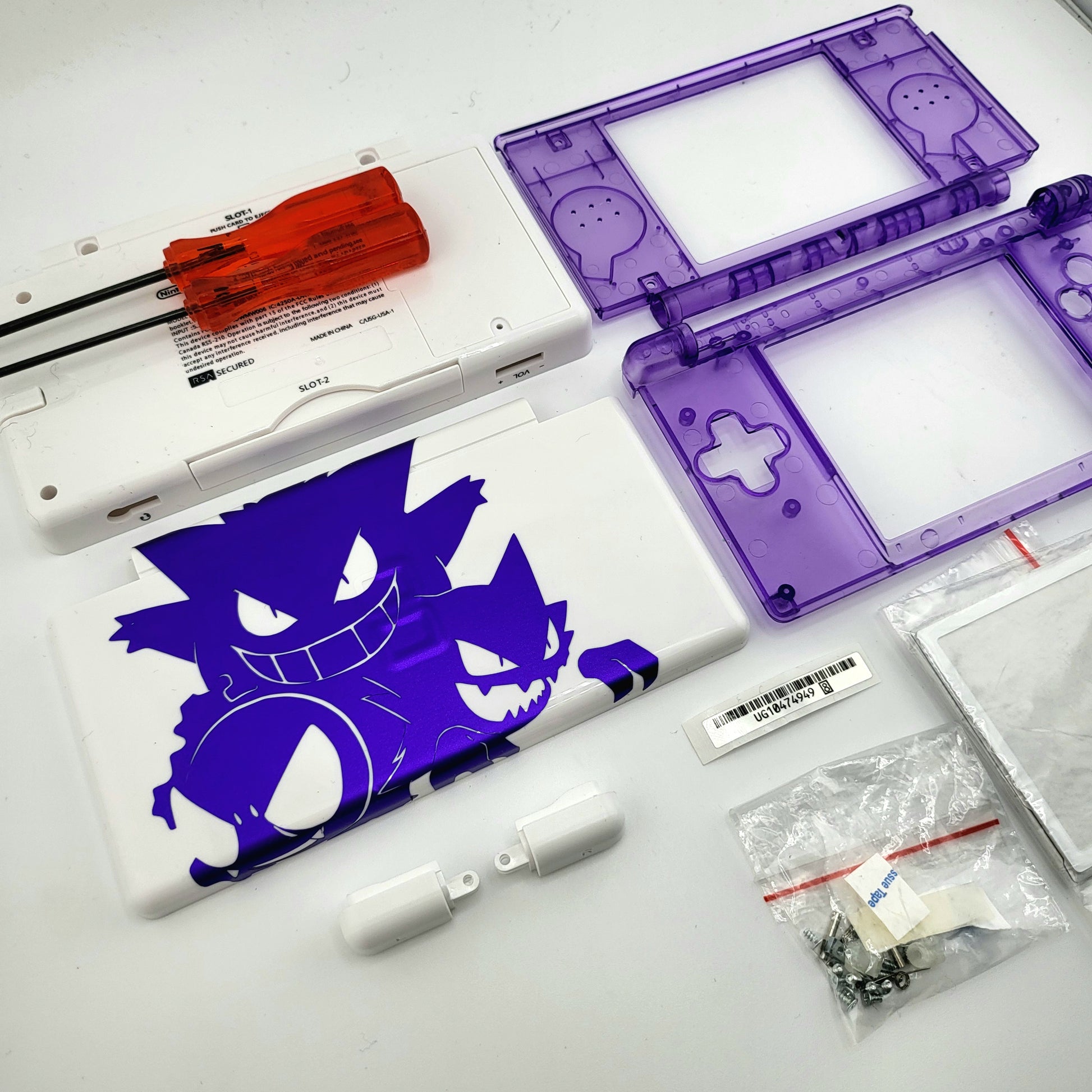 Shell for Nintendo ds lite Fan art gengar purple