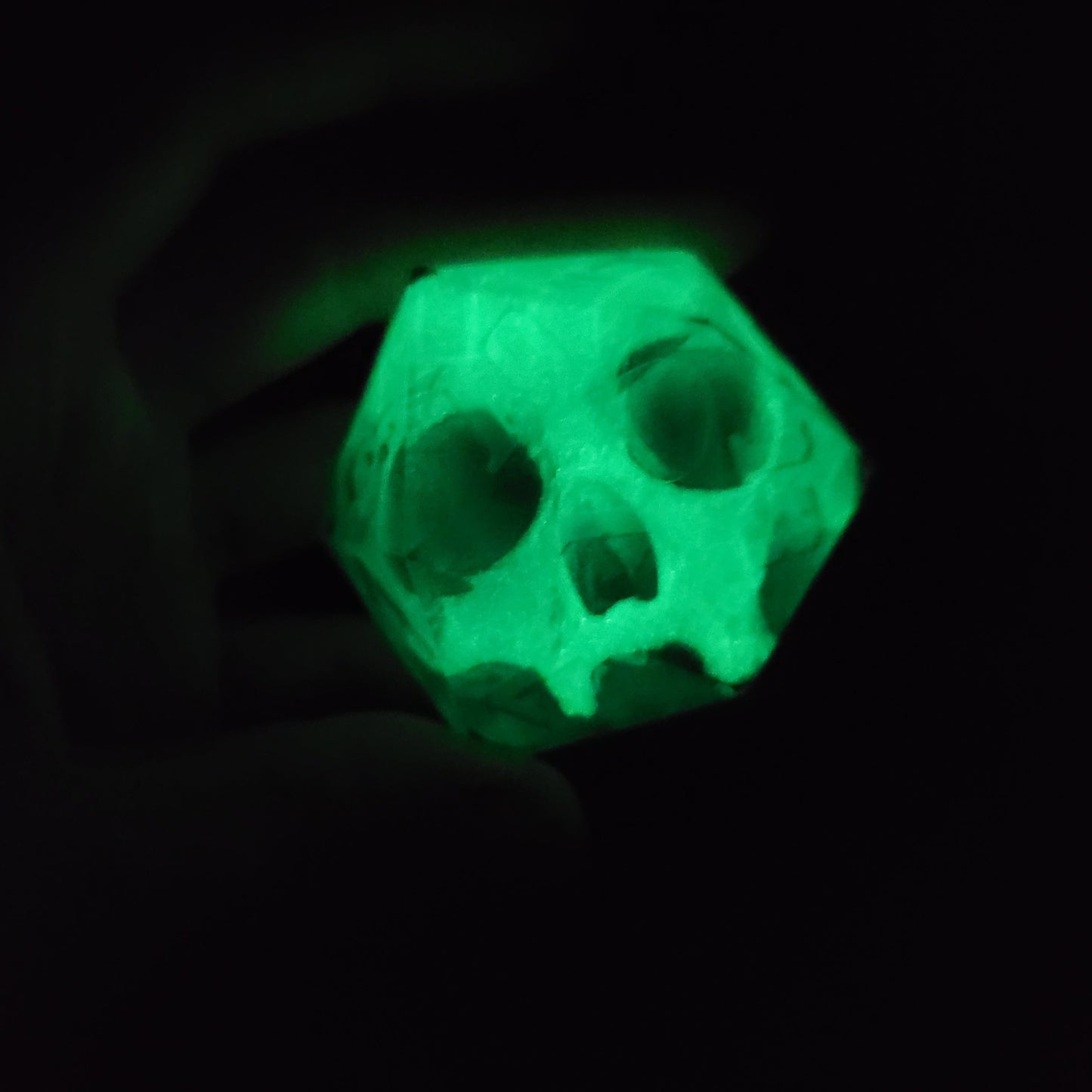 D20 Dice in 66mm jumbo size with skull inside for role playing games for Dungeons and Dragons