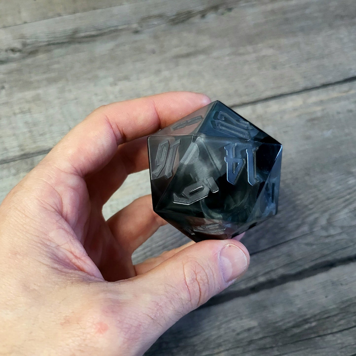 D20 Dice in 66mm jumbo size with skull inside for role playing games for Dungeons and Dragons