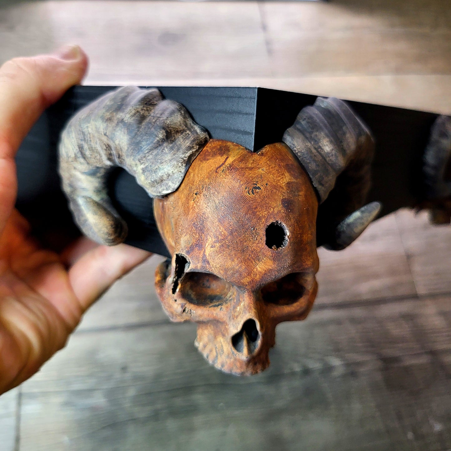 Dice tray with skull feet for dice rolling for tabletop role playing board games