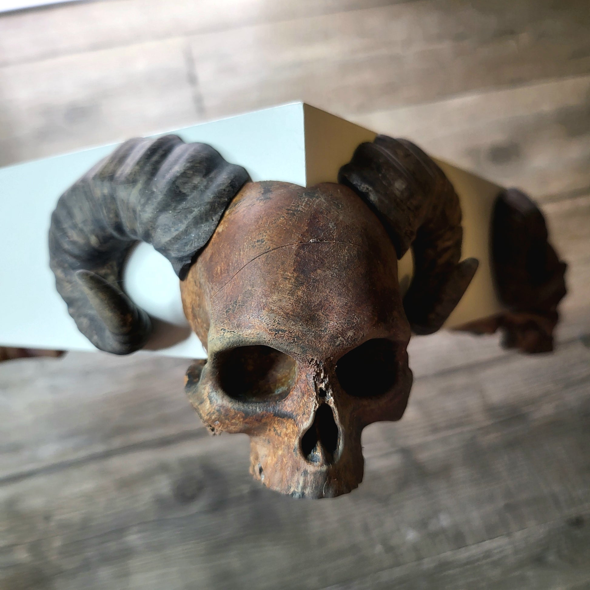 Dice tray with skull feet for dice rolling for tabletop role playing board games