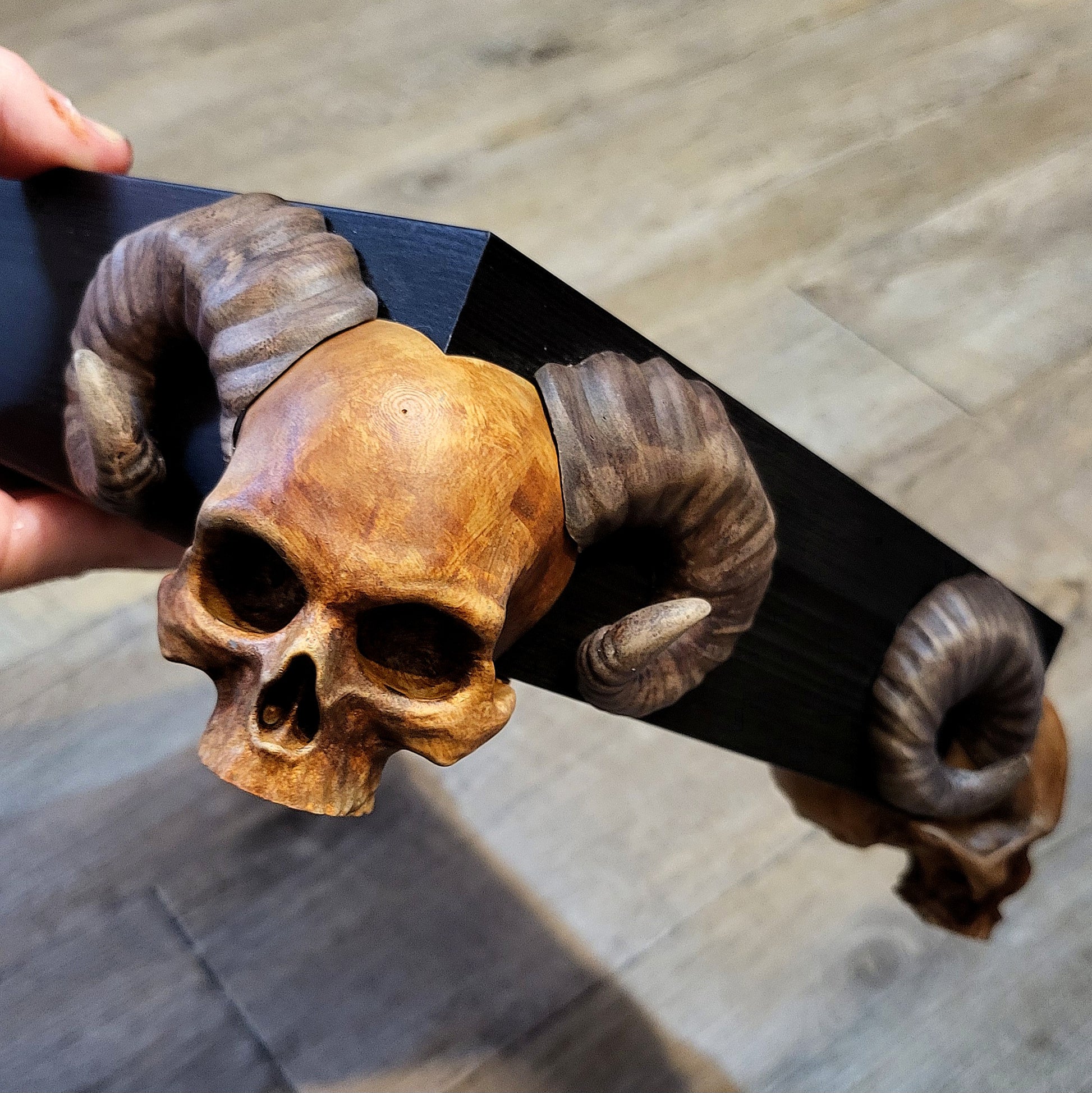 Dice tray with skull feet for dice rolling for tabletop role playing board games