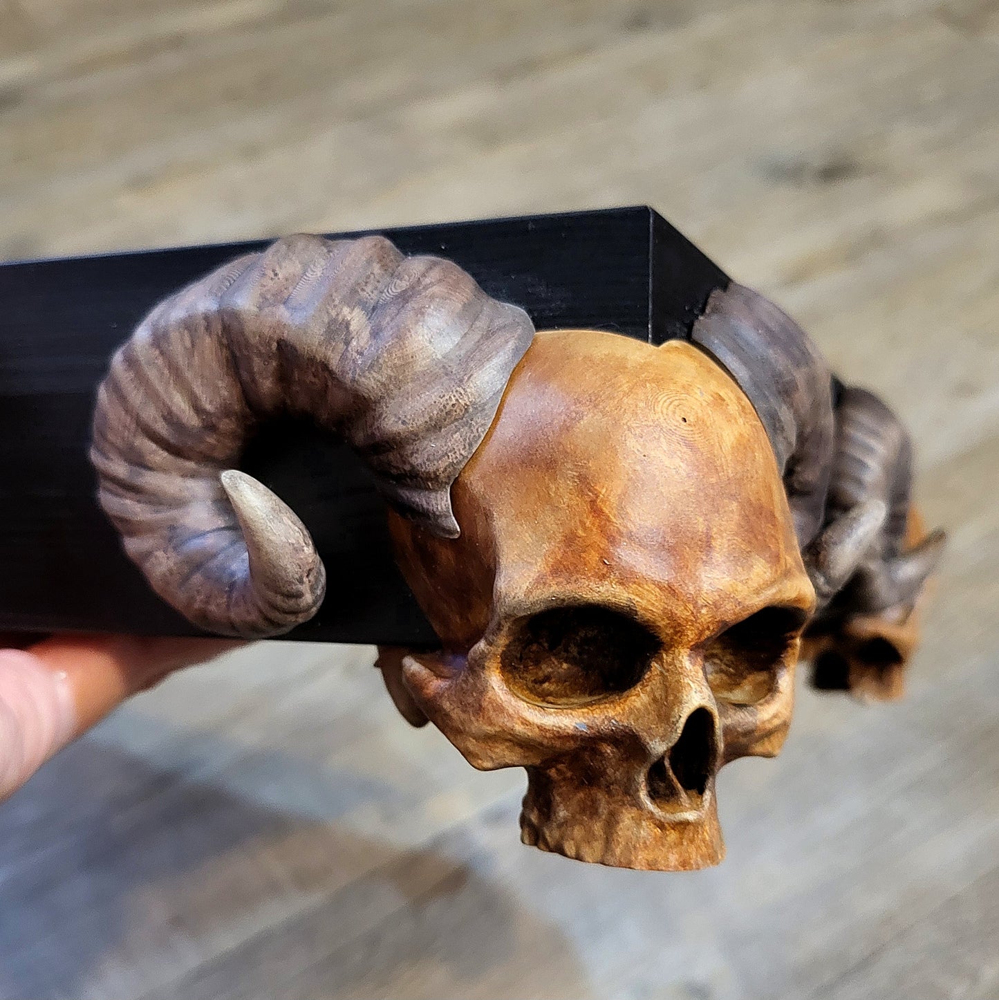 Dice tray with skull feet for dice rolling for tabletop role playing board games