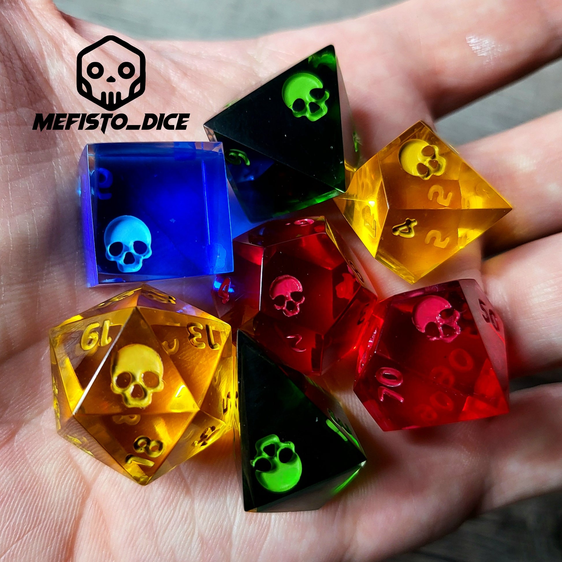 Dnd Dice set for role playing for Dungeons and Dragons