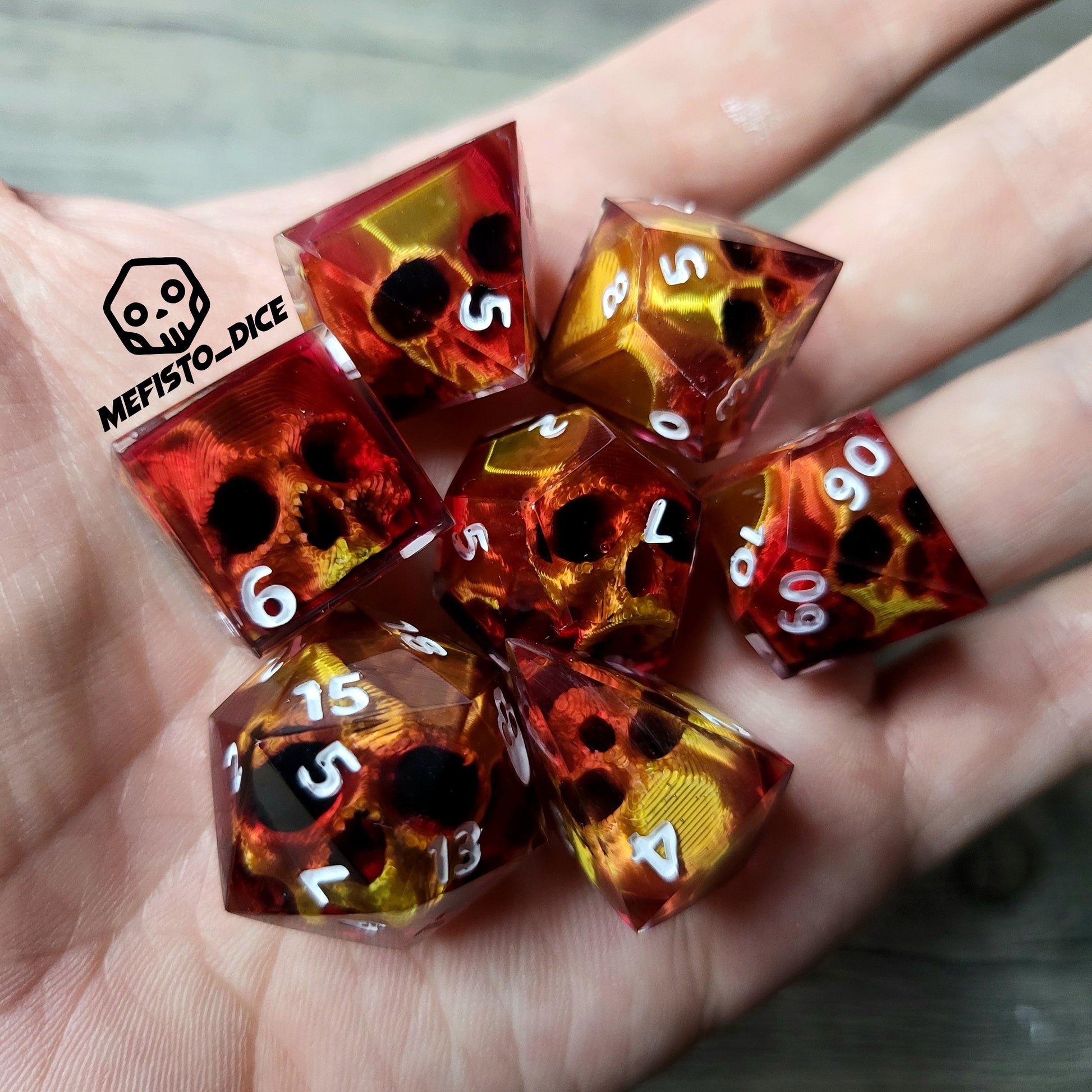 Dnd Dice set for role playing for Dungeons and Dragons