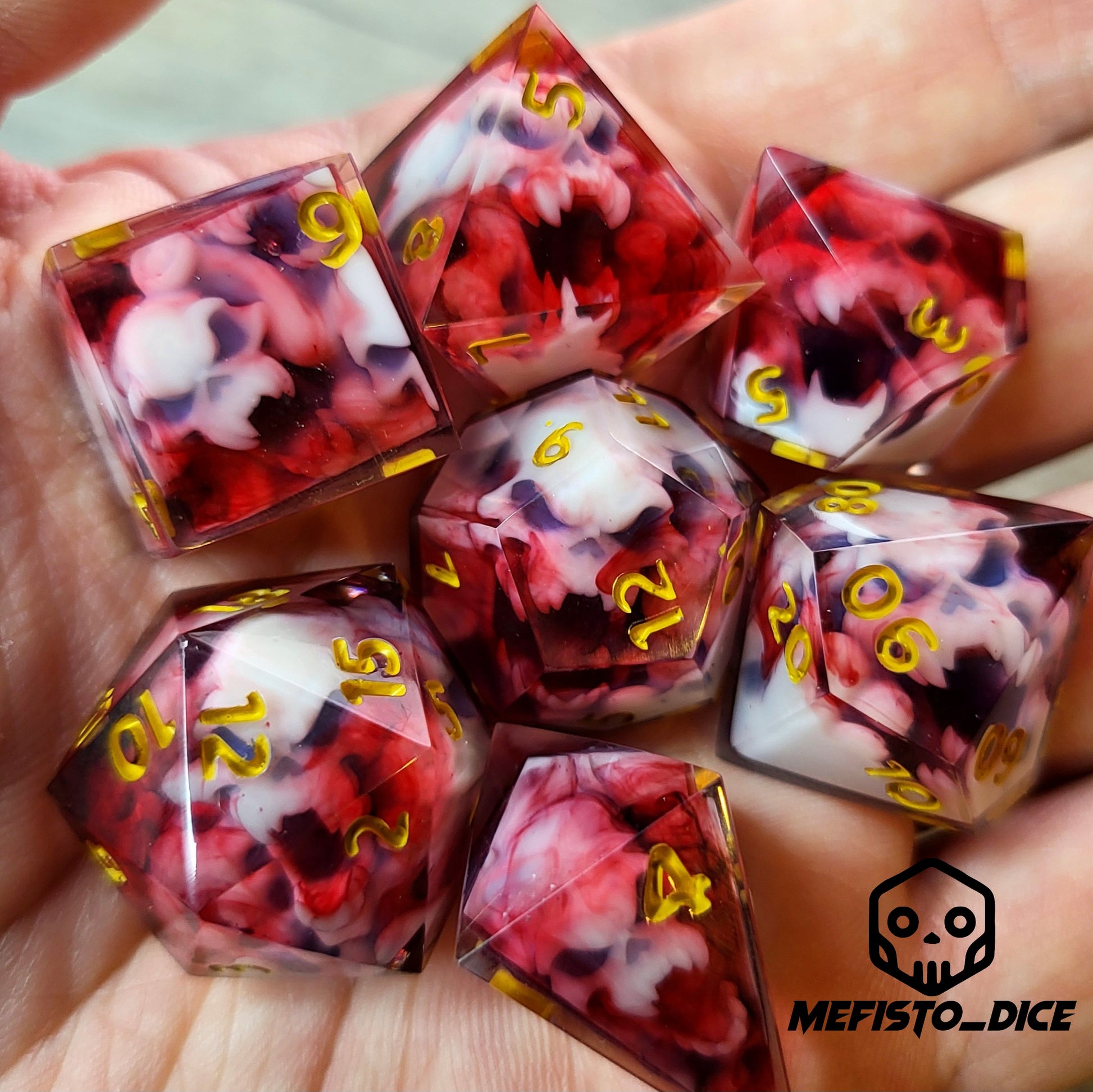 Dnd Dice set for role playing for Dungeons and Dragons