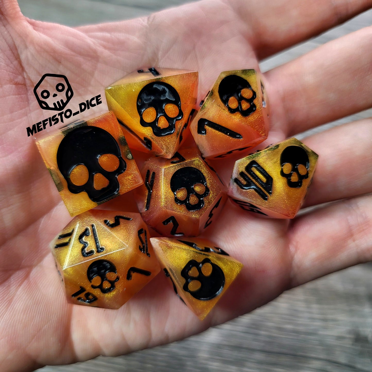 Dnd Dice set for role playing for Dungeons and Dragons