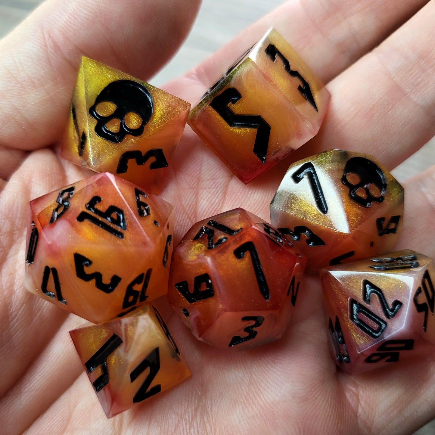 Dnd Dice set for role playing for Dungeons and Dragons