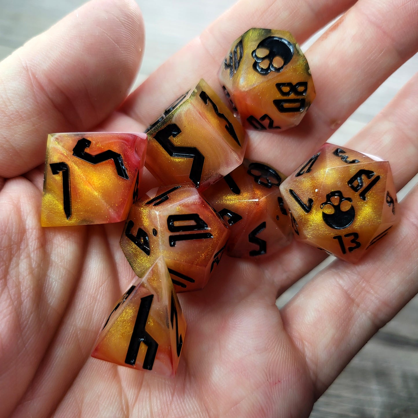 Dnd Dice set for role playing for Dungeons and Dragons