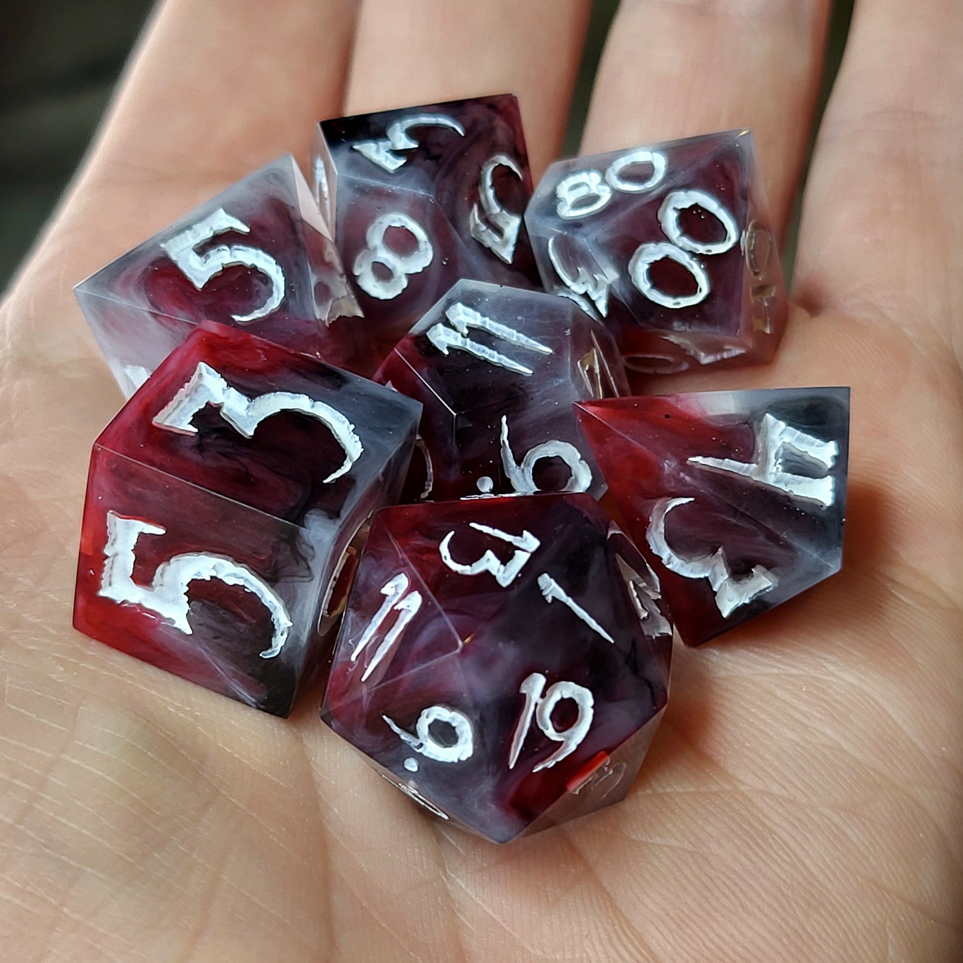 Dnd Dice set for role playing for Dungeons and Dragons