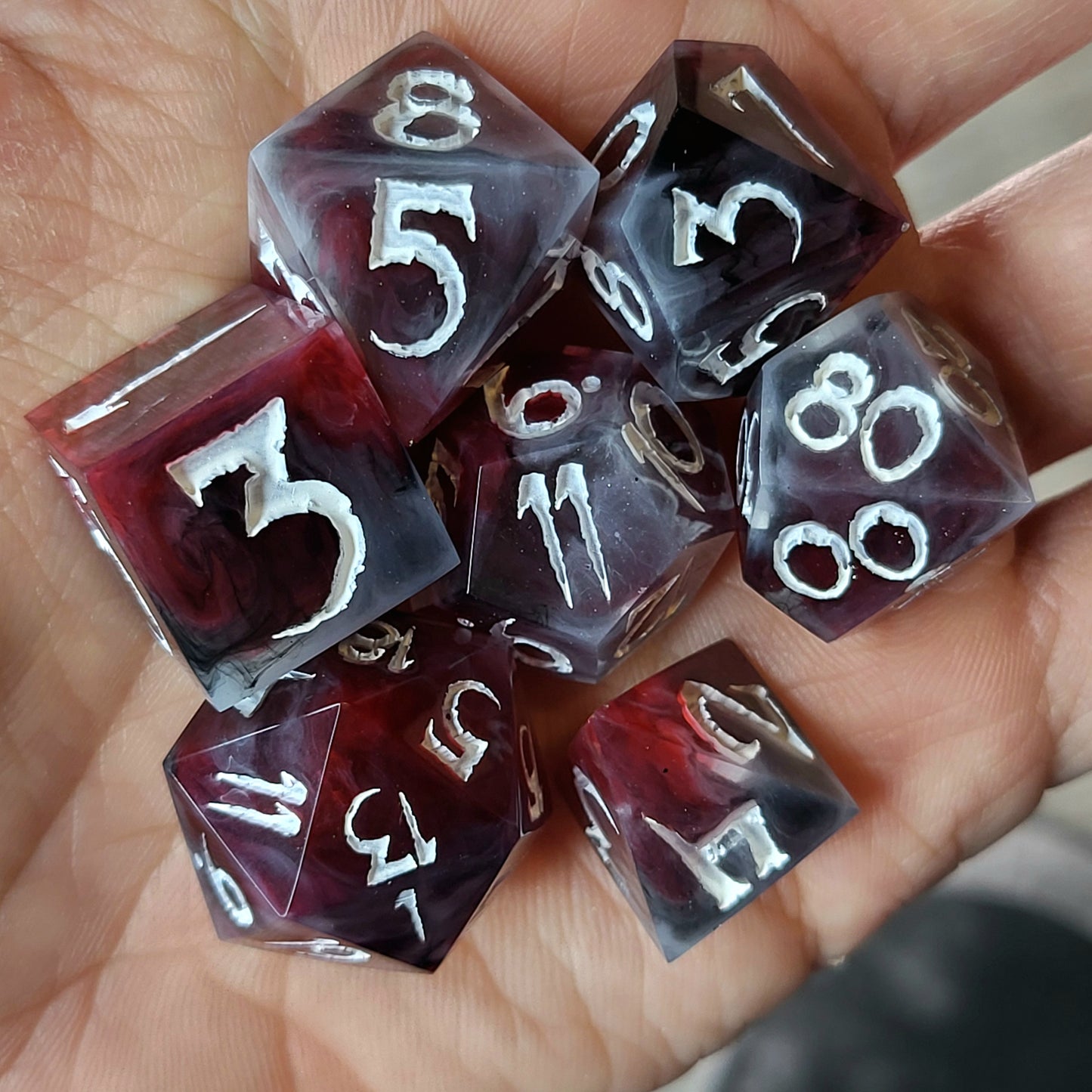 Dnd Dice set for role playing for Dungeons and Dragons