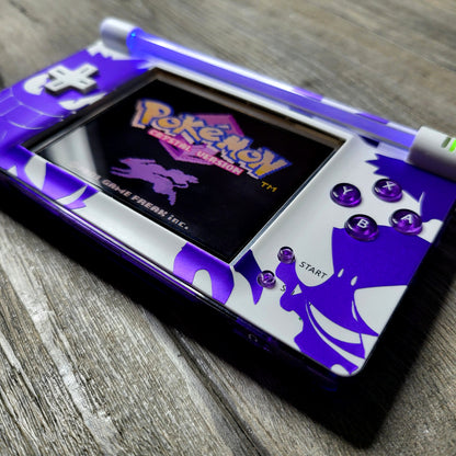 Custom Nintendo gameboy macro console in Pokemon Gengar style