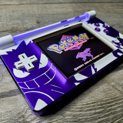 Custom Nintendo gameboy macro console in Pokemon Gengar style