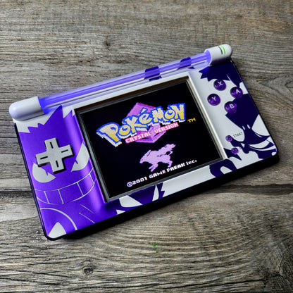 Custom Nintendo gameboy macro console in Pokemon Gengar style