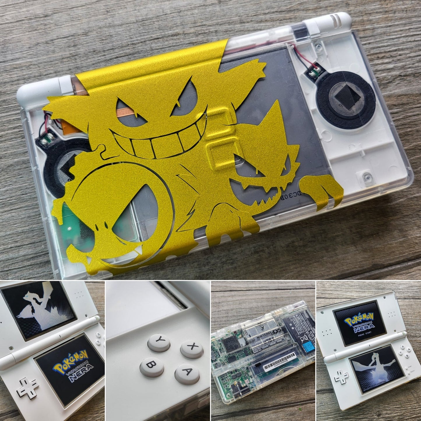 Custom Nintendo DS Lite console in Pokemon Gengar style