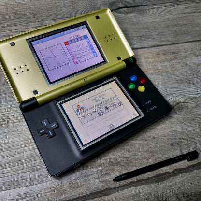 Nintendo DS Lite custom gold zelda "snes button"