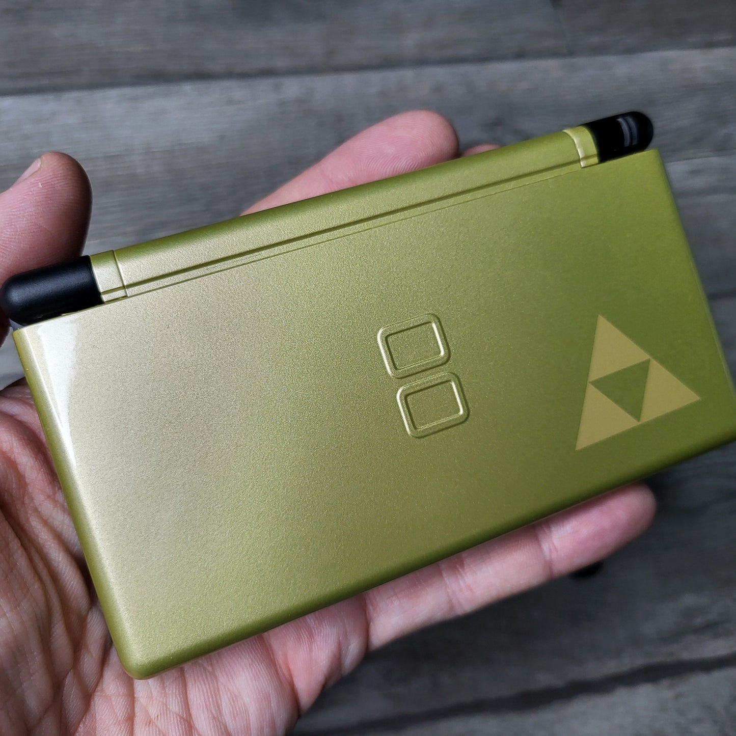 Nintendo DS Lite custom gold zelda "snes button"