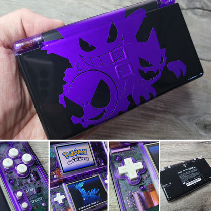 Custom Nintendo DS Lite console in Pokemon Gengar style