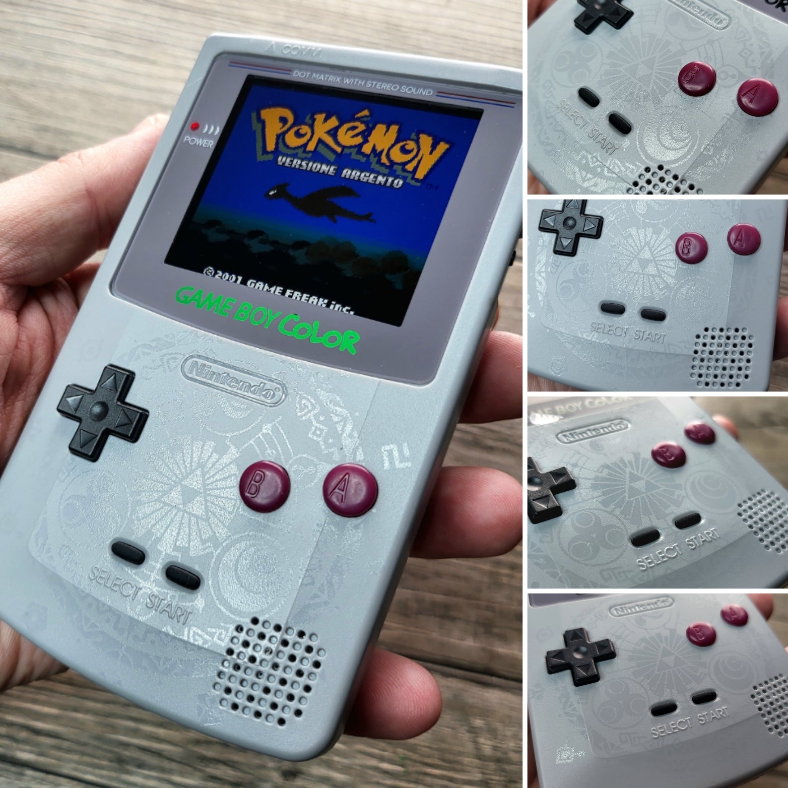 Custom Nintendo gameboy color console in zelda style