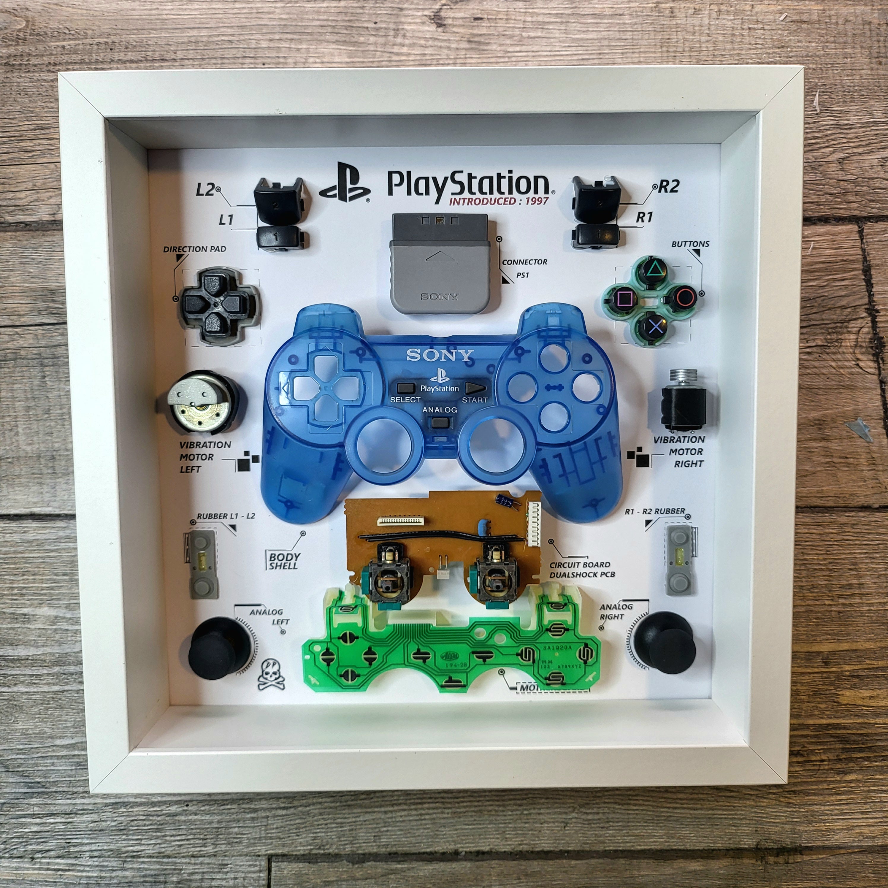 PlayStation Ps1 Dualshock framed controller shadow box – Dice and Game