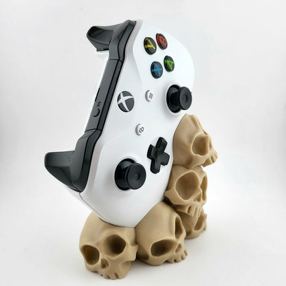 One xbox controller stand featuring a skull tower design , 3D printed  with high-quality PLA.